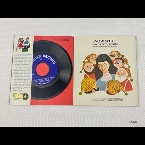 Vintage 1955 Snow White And The Seven Dwarfs Golden Book Records. - Picture 2 of 5